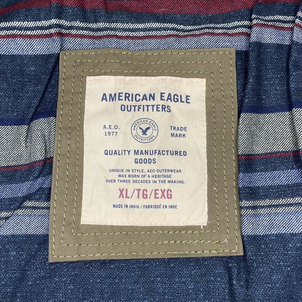 American Eagle Outfitters Utility Jacket Blanket Lined Military Size XL Brown - Picture 3 of 12